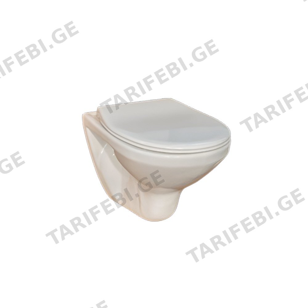დასაკიდი უნიტაზი თავსაფარით Valadares Oceanus white