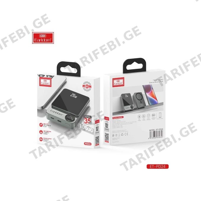პორტატული დამტენი Earldom Magsafe PD24