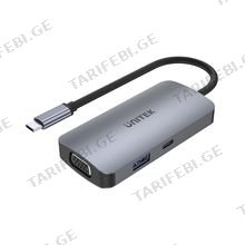 UNITEK D1051A 5-in-1 USB-C Hub with MST Grey USB ჰაბი