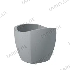 ქოთანი ყვავილის პლასტმასის Scheurich STONY GREY 50/256 WAVE GLOBE CUBO