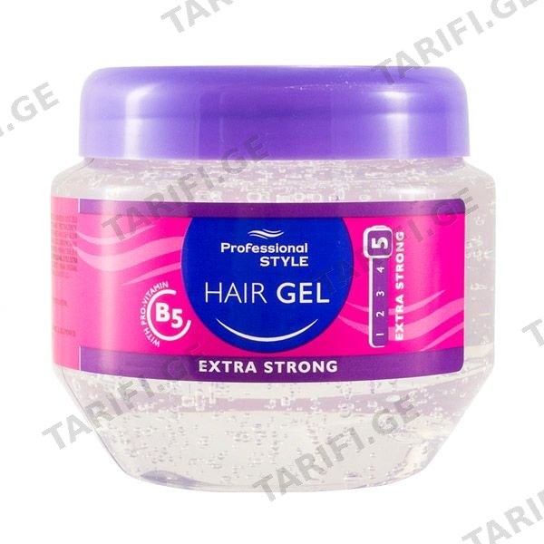 PROFESSIONAL STYLE თმის გელი ექსტრა ძლიერი ფიქსაცია 225მლ (პროფესიონალ სთაილ)