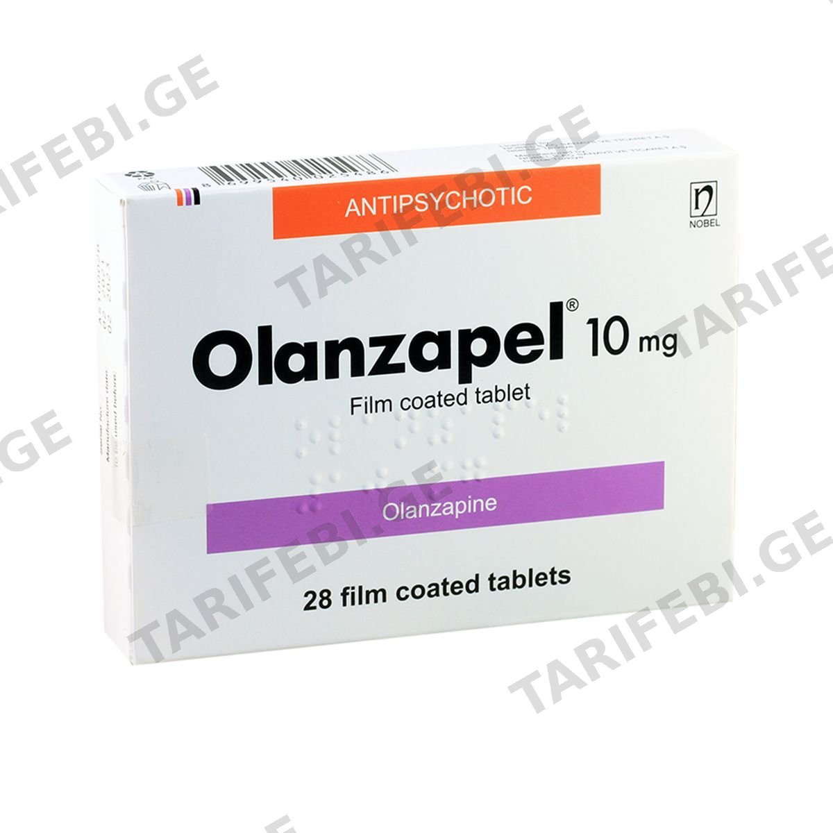 Olanzapel - ოლანზაპელი 10მგ 28 ტაბლეტი