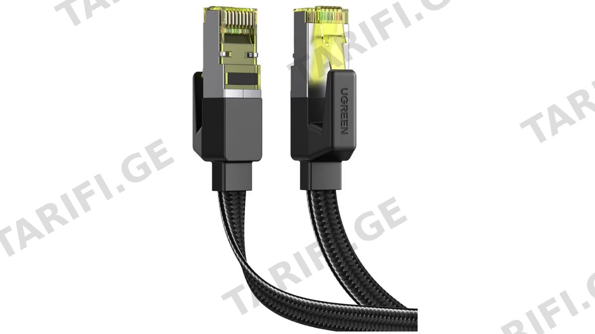 ქსელის კაბელი UGREEN NW189 (40167), CAT7 U/FTP, Lan Cable, 20m, Black