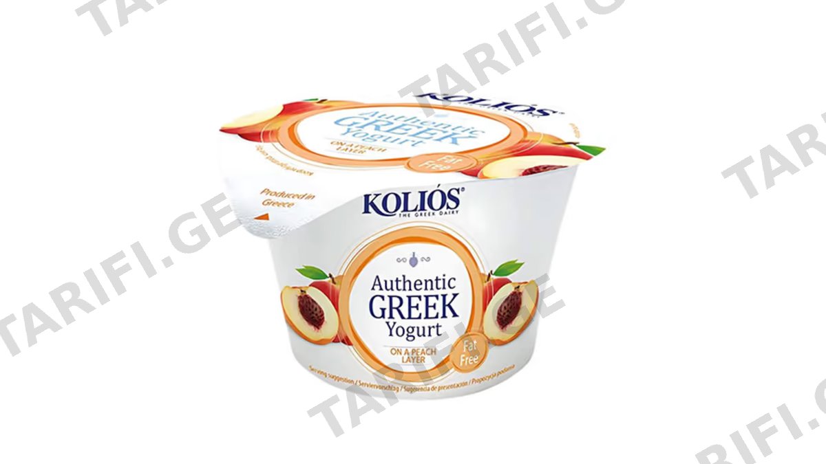 ბერძნული იოგურტი ატმით/ kolios/ 150 გ