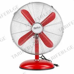 მაგიდის ვენტილატორი Reffon FT-40M-RD 50W წითელი ქრომი