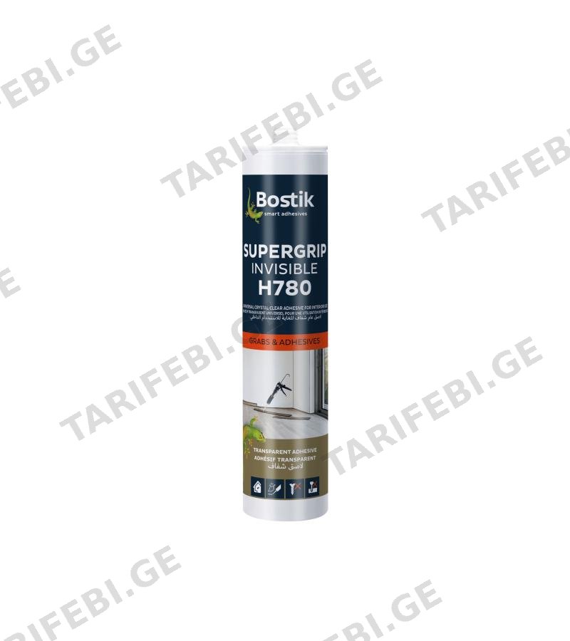 სილიკონი უნივერსალური H780 Crystal Clear გამჭირვალე 310 მლ BOSTIK