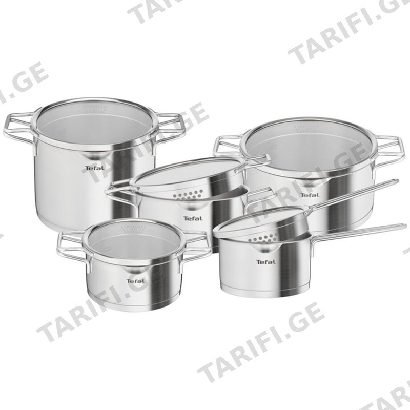 უჟანგავი ფოლადის ქვაბების ნაკრები TEFAL H852SA56 (5 PCS)