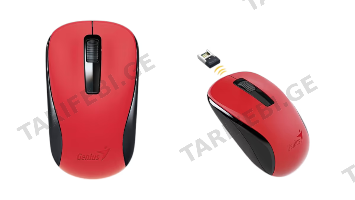 Genius NX-7005 უსადენო მაუსი წითელი (58599)