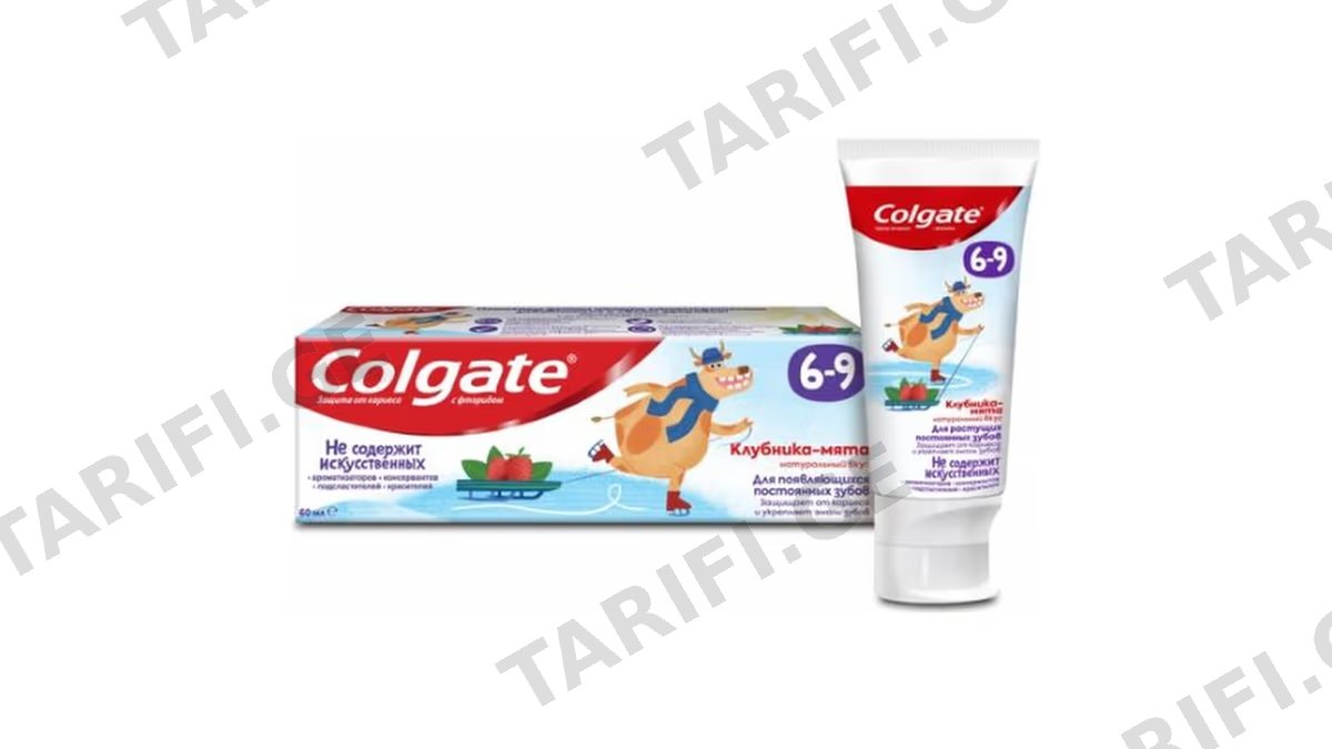 მარწყვის საბავშვო კბილის პასტა ფტორით / COLGATE Kids 6-9