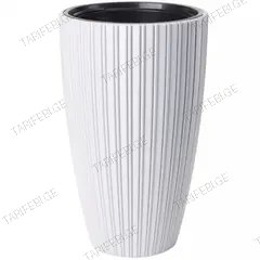 საყვავილე ქოთანი FORM PLASTIC Mika Slim 30 თეთრი