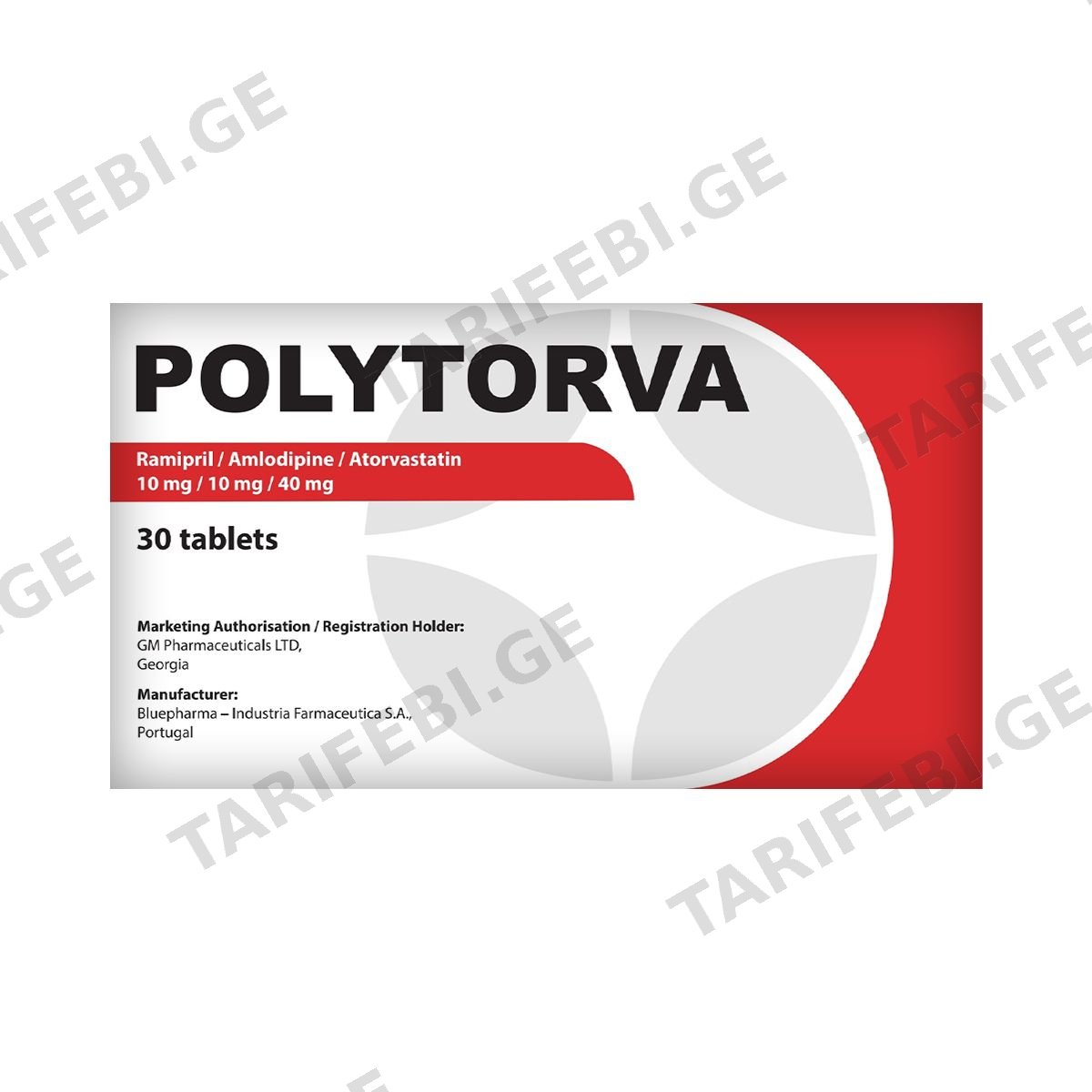 პოლიტორვა - Polytorva 10/10/40მგ 30 ტაბლეტი
