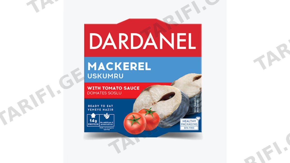 თევზის კონსერვი /Dardanel/ სკუმბრია ტომატის სოუსით 24*160გ