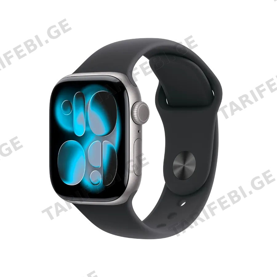 სმარტ საათი Apple Watch Series 11 GPS, 42mm, Space Grey Aluminium, Black Sport Band, S/M