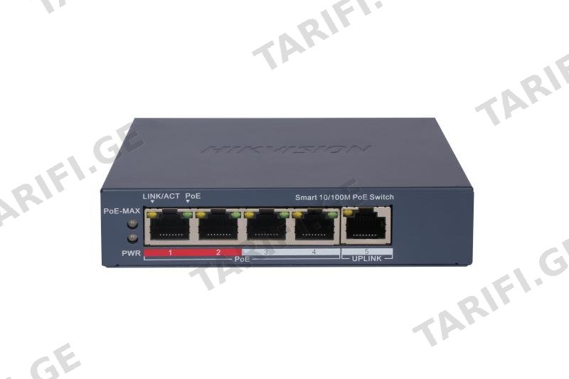 სვიჩი POE DS-3E1105P-EI,4 Port Fast Ethernet Smart POE Switch