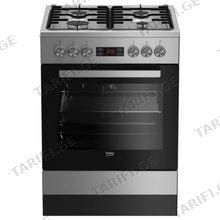 BEKO FSE 62320 DX 66 ლ უჟანგავი ფოლადი ნაცრისფერი კომბინირებული გაზქურა