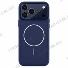 iPhone 17 Pro Max Acrylic Glass Case with MagSafe Blue მობილური ტელეფონის ქეისი