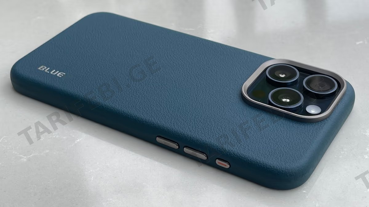 Leather Case with MagSafe for iPhone 15 Pro - Dark Blue