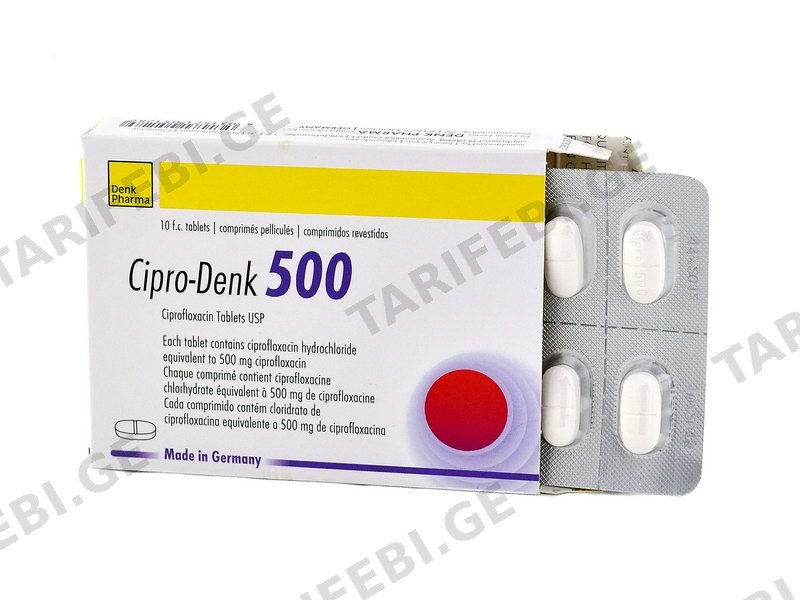 ციპრო-დენკი - Cipro-Denk 500მგ 10 ტაბლეტი