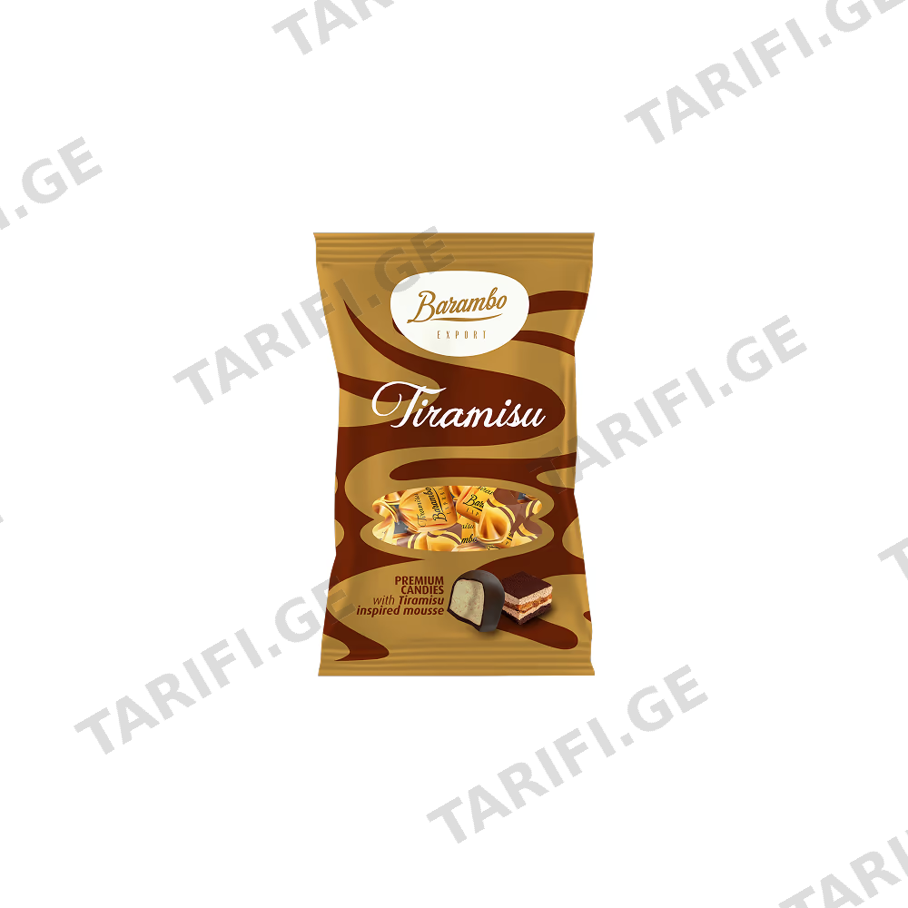 Barambo Export - რძიანი შოკოლადის კანფეტი ტირამისუ 200გრ