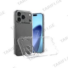 iPhone 17 Pro Lux Clear Case გამჭვირვალე სილიკონის ქეისი