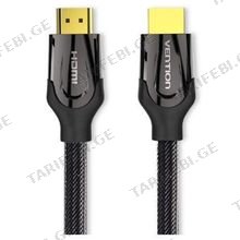 VENTION VAA-B05-B300 Nylon Braided HDMI Cable 3M Black Metal Type