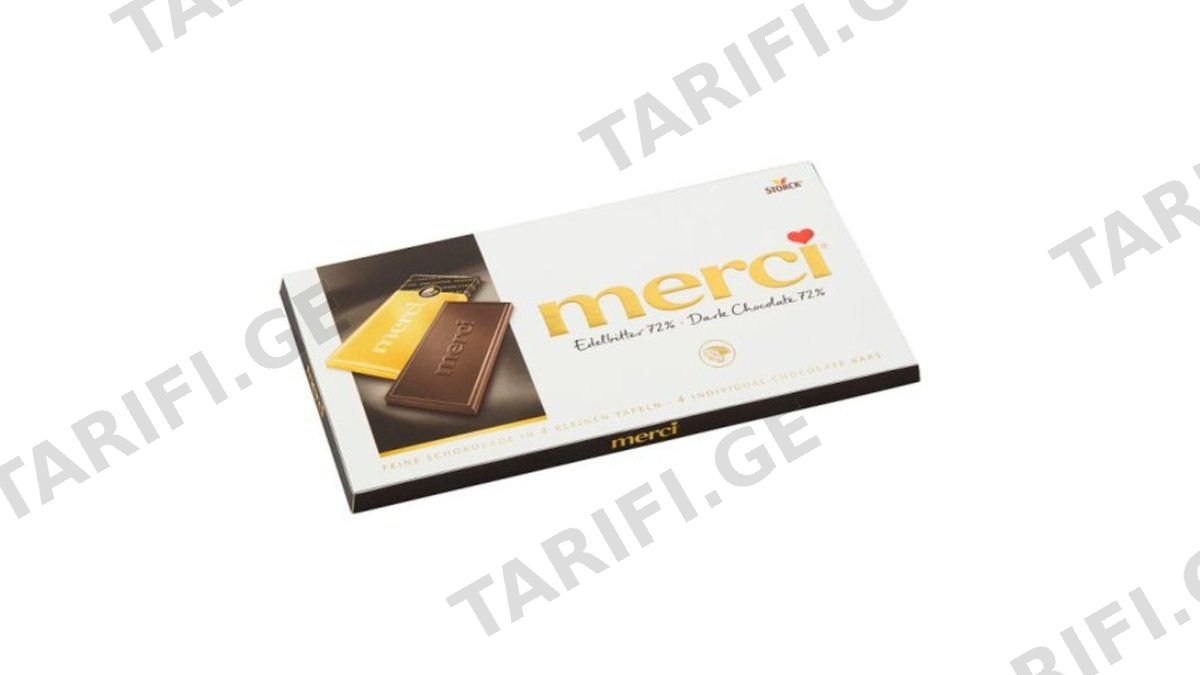 Storck - "merci"- შოკოლადის ფილა შავი შოკოლ 15X100გრ