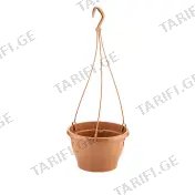 პლასტმასის ქოთანი საკიდით ყავისფერი RK04 4.5lt.