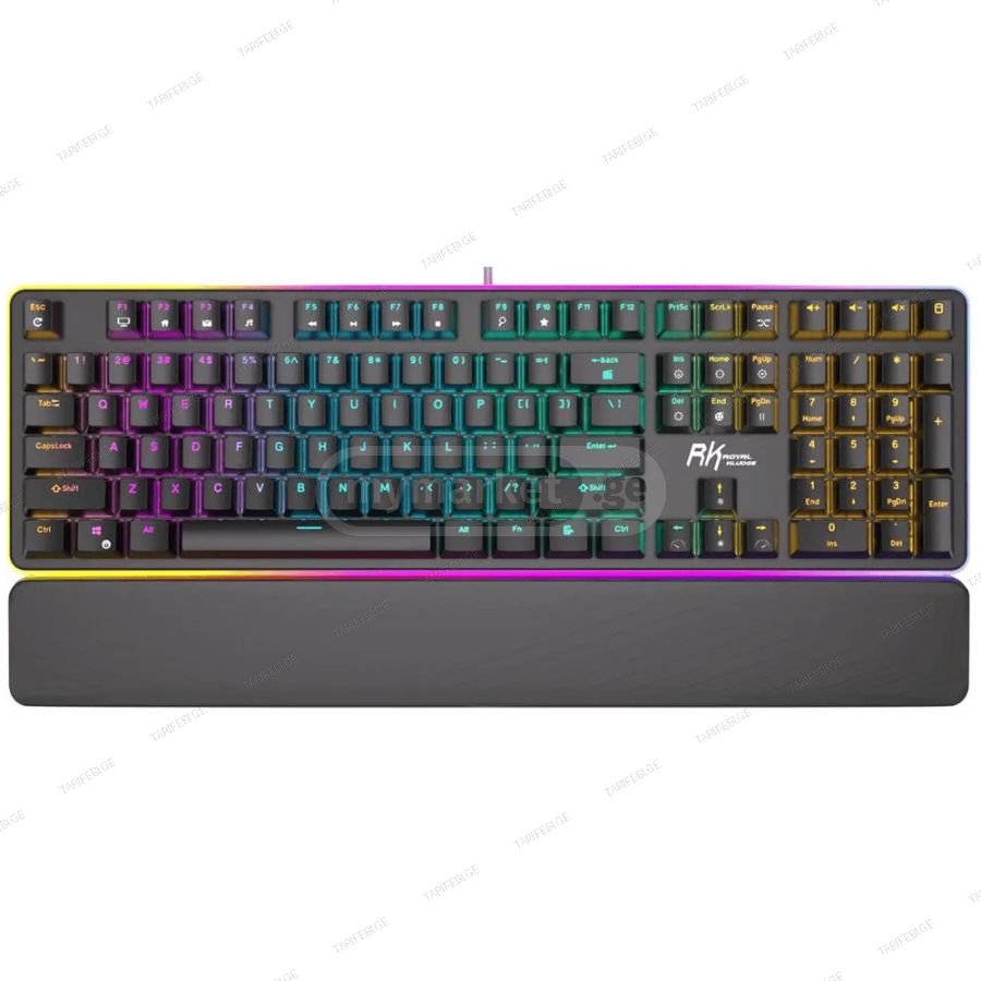 კლავიატურა Royal Kludge RK918 Mechanical Keyboard, Brown switch, Wired, USB, Black