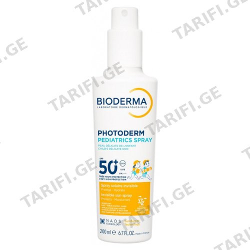 ბიოდერმა - PHOTODERM საბავშვო სპრეი მზისგან დამცავი SPF50+ /12თვ+/ 200მლ