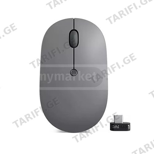 უკაბელო ტენვადი მაუსი - Lenovo Go MB601W Grey Rechargable WL