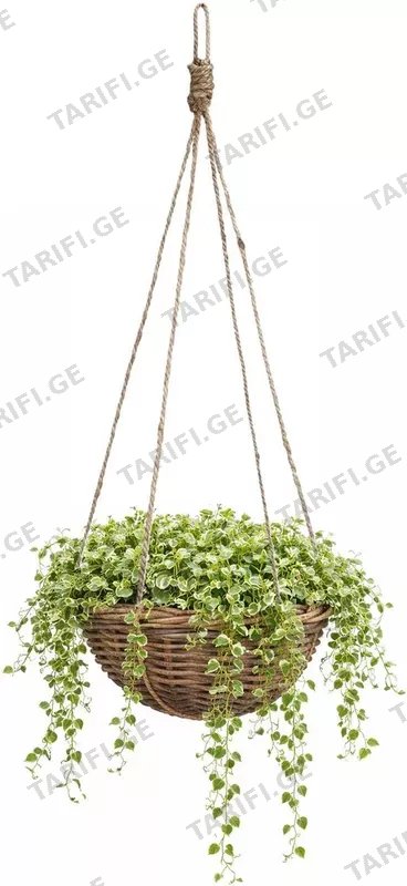 რატანის ყვავილის ქოთანი საკიდით Mica Decorations Timeless Elegance 30 x 15 სმ