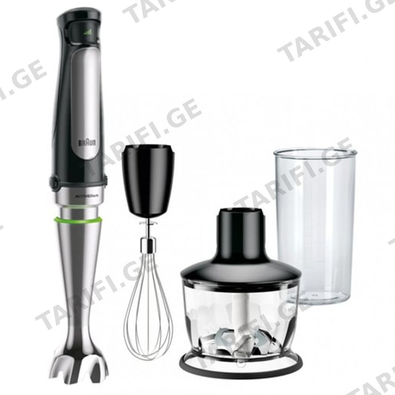 ხელის ბლენდერი, ჩოფერი, მიქსერი BRAUN MQ7035X (850 W, 600 ML)