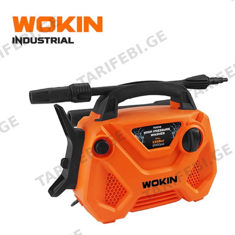 მაღალი წნევის სარეცხი აპარატი Wokin 794018, 1800W, High Pressure Washer (INDUSTRIAL), Orange