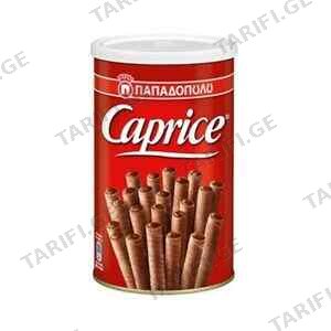 ვაფლის ხვეულა კლასიკი CAPRICE 250გრ