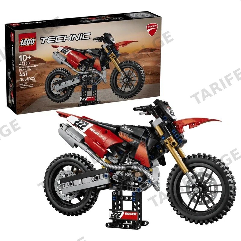 კონსტრუქტორი მოტოციკლეტი LEGO TECHNIC 42238 DUCATI DESMO450 MX FACTORY MOTORCYCLE 457 ნაწილი