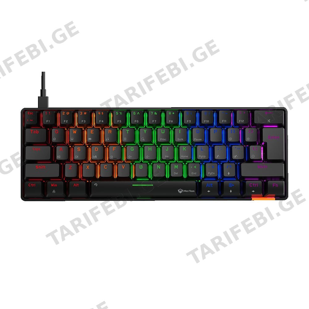 კლავიატურა MeeTion MK005 Black USB Wired 60% Mechanical KB