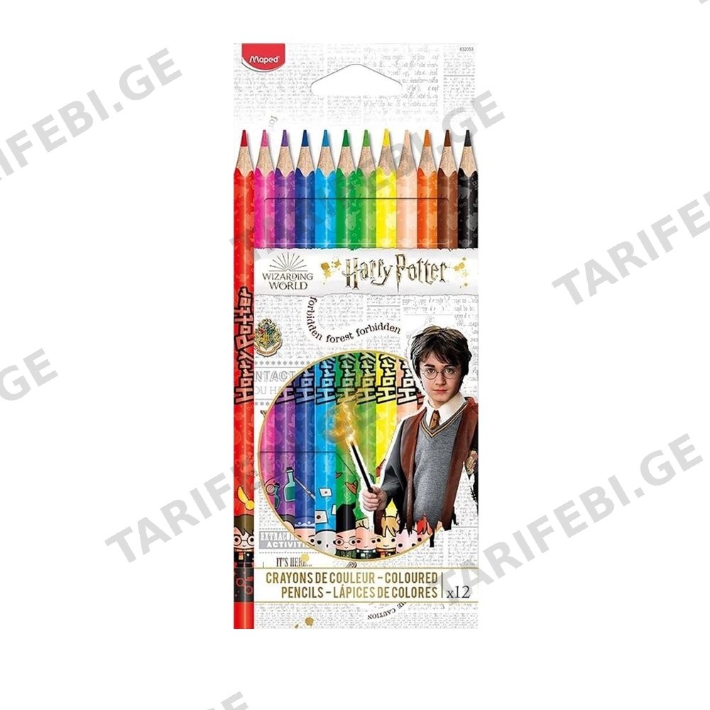 ფერადი ფანქარი x12 ფერიანი Maped - 832053 - Harry Potter
