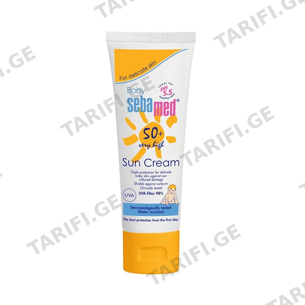 ბავშვის მზის დამცავი კრემი SPF50+ 8340 სებამედი - Sebamed