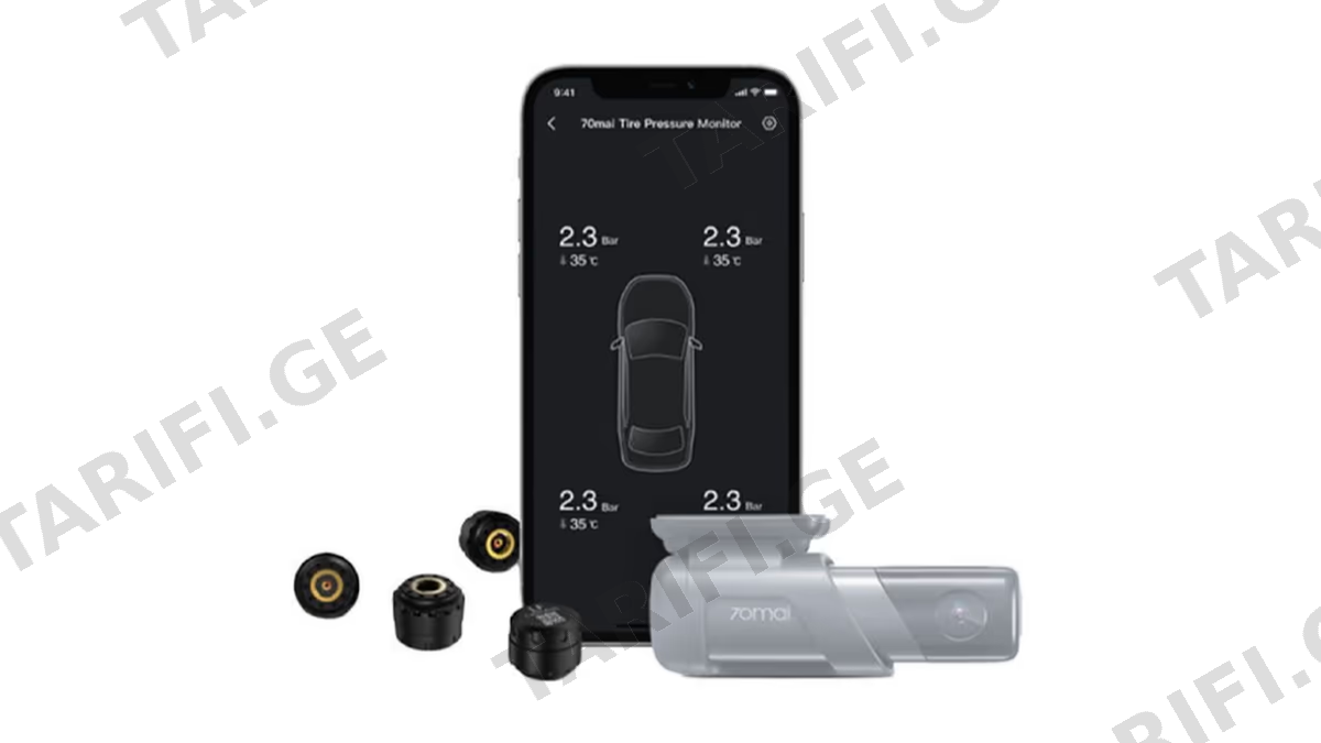 მანქანის საბურავის სენსორი Xiaomi 70mai Midrive T04, TPMS Sensor, Black