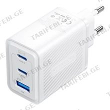 VENTION FERW0-EU 3-Port USB (C + C + A) GaN Charger (65W/65W/30W) EU-Plug White