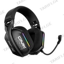 Onikuma GT808 Tri-Mode RGB Gaming Headset Black ყურსასმენი
