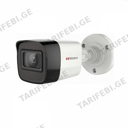 კამერა,HDTVI,Hiwatch,DS-T200A(B),3.6mm,2mp,Bullet,Fix,IR30m,Mic