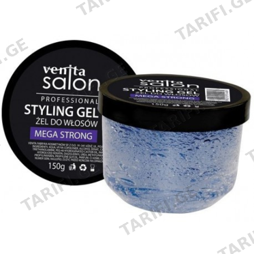 ვენიტა - თმის გელი მეგა ძლიერი ფიქსაცია Salon Professional 150გრ