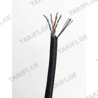 ქსელის კაბელი გარე მონტაჟის (ტროსით) CAT 5e U/UTP 4x2x24 AWG-CU - PE - DATA CABLE with MESSENGER (Z11441-AP)