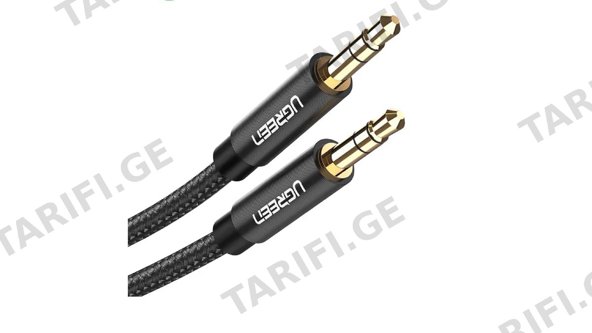 აუდიო კაბელი UGREEN AV112 (50361), 3.5mm Male To 3.5mm Male Cable, 1m