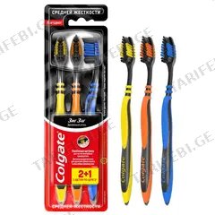 კბილის ჯაგრისი Colgate 2+1 Zig-Zag Charcoal