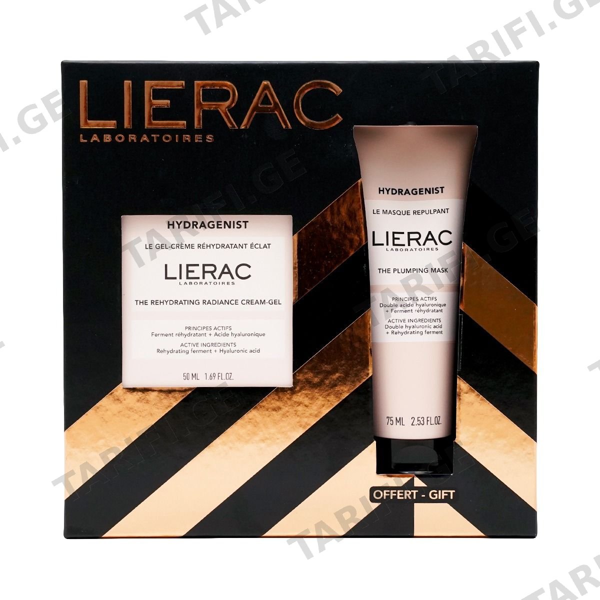 სასაჩუქრე ნაკრები Hydragenist Hydra-Gel ნორმალური და კომბინირებული კანისთვის 25 4750 ლიერაკი - Lierac