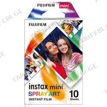 Fujifilm Instax Mini 10 Pack Designer Film Spray Art ფირი