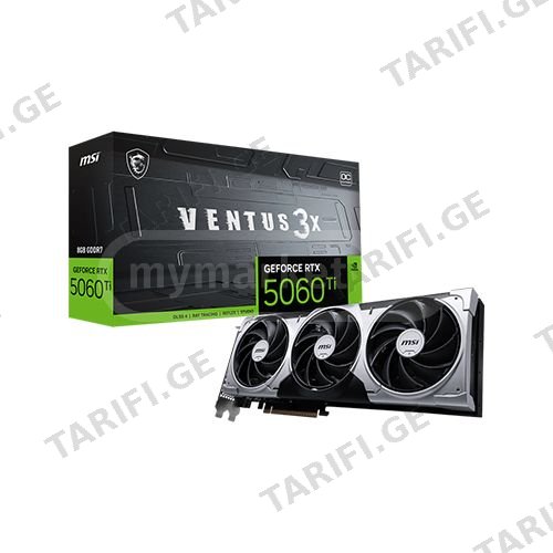 ვიდეობარათი - Msi Ventus 3X RTX 5060 Ti 8 GB Oc