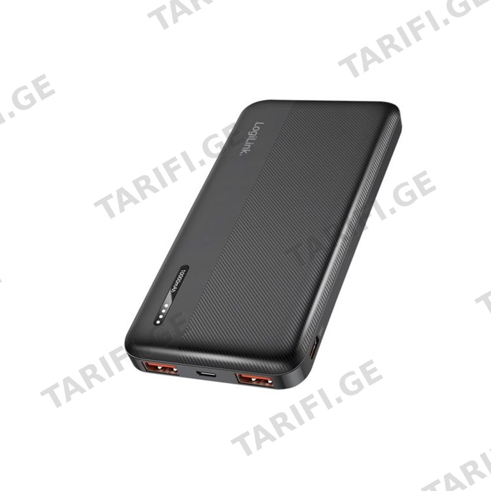 დამტენი Logilink PA0372 10.000 mAh PD 20W Power Bank Black
